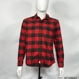 American Eagle Men's Long Sleeve Shirt Size Medium Red Striped